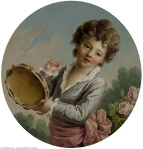 Child With A Tambourine — François Hubert Drouais