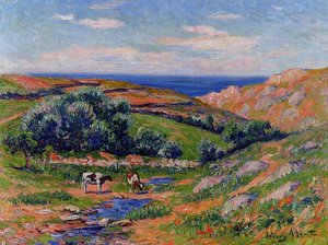 A Valley In Sadaine, The Bay Of Douarnenez — Henri Moret