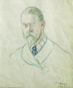 Self Portrait (9) — Boris Mikhailovich Kustodiev