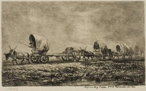 Covered Wagons (souvenir Of The Morvan) — Charles-françois Daubigny