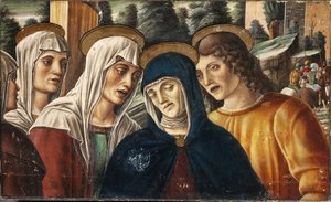 The Virgin, Saint John The Evangelist And The Holy Women Under The Cross — Angelo Zoppo, Renaissance