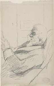The Artist's Father Reading — Mary Stevenson Cassatt