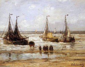 Arrival Of The Fleet Sun — Hendrik Willem Mesdag