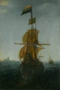 An Amsterdam East Indiaman, Abraham de Verwer (attributed to), c. 1625 - c. 1650