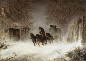 Coach In The Snowstorm