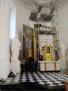 Farewell of St Peter and St Paul, returning of the painting after restoration