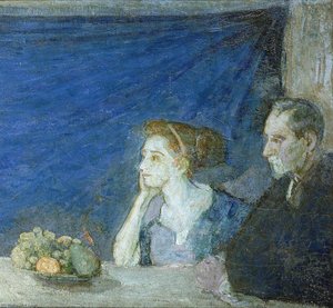 Portrait Of Mr. And Mrs. Atherton Curtis With Still Life — Henry Ossawa Tanner