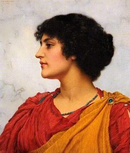 An Italian Girl's Head — R.b.a John William Godward