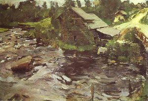 Watermill In Finland — Valentin Alexandrovich Serov