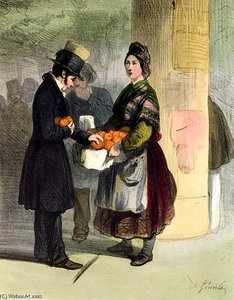 The Orange Seller — Alfred Andre Geniole, Realism