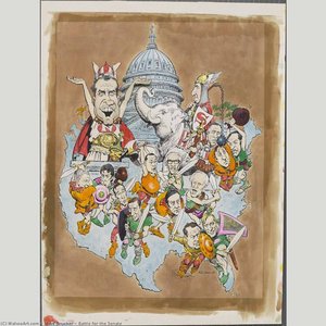 Battle For The Senate — Mort Drucker, Political Cartoon