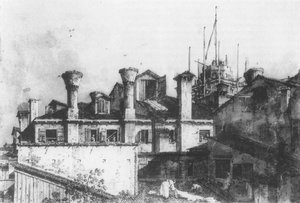 Roofs And Chimneys In Venice — Canaletto