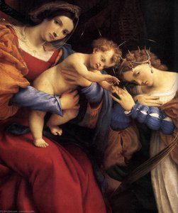 The Mystic Marriage Of St Catherine (detail) — Lorenzo Lotto, High Renaissance