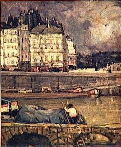 Le Bras Gauche De La Seine Devant La Place Dauphine Ou Les Bords De La Seine A Paris Ou Le Quai Des Orfevres — James Wilson Morrice