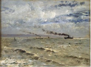 The Sea With Ships — Alfred Stevens