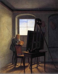 Caspar David Friedrich In His Studio — Georg Friedrich Kersting, Romanticism