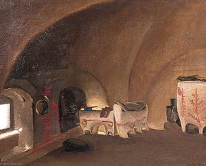 Interior Of A Peasant House, Kolonia — David Bomberg, Cubism