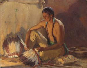 The War Bonnet Maker — Joseph Henry Sharp