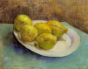 Still Life With Lemons On A Plate — Vincent Willem Van Gogh, Post-impressionism