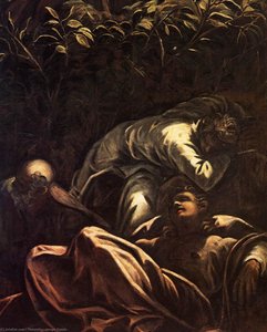 The Prayer In The Garden (detail) — Jacopo Tintoretto, Early Baroque