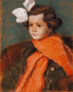 Little Girl With Red Scarf — József Rippl-rónai