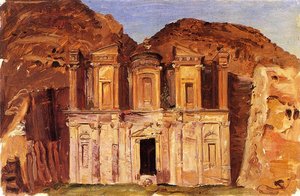 View Of Ed Deir, Petra, Jordan — Frederic Edwin Church, Hudson River School
