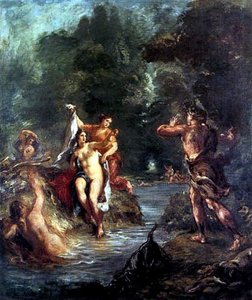 El Verano. Diana Sorprendida Por Acteón — Eugène Delacroix