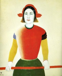 Girl With Red Flagpole — Kazimir Malevich, Suprematism