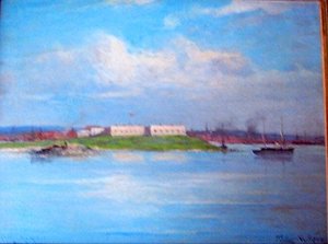 Ft. Trumbull, (painting) — William Henry Howe