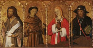 Sant Pere de Púbol altarpiece. Detail of the predella
