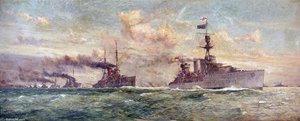 Hms 'cardiff' Leading The Surrendered German Fleet — Charles Edward Dixon
