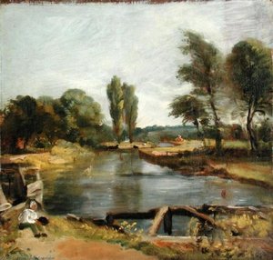 Flatford Lock — John Constable, Romantic Landscape