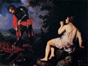 Angelica Hides From Ruggiero — Giovanni Bilivert