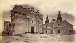 Church Of San Francisco, And Post Office, Guatemala — Eadweard J Muybridge