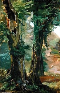 Old Elms — Friedrich Nerly, Romanticism