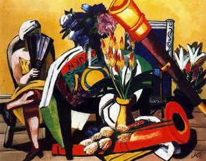 Large Still Life With Telescope — Max Beckmann
