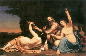 Lot And His Daughters — Gustave Courbet