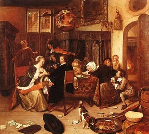 The Dissolute Household — Jan Havickszoon Steen, Dutch Golden Age