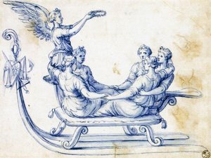 Sketch For A Sleigh With An Allegory Of Victory — Giuseppe Arcimboldo