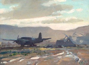 Waterlogged Airfield At Malignano, Italy — Edward Brian Seago