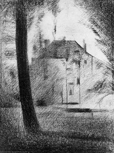 Castle In Park Sun — Georges Seurat
