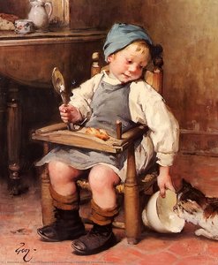 Geoffrey sharing a meal