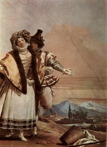 Szene Die Liebeserklärung — Giandomenico Tiepolo