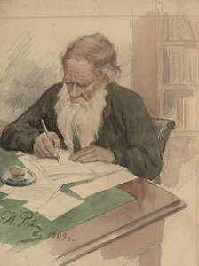 Portrait Of Lev Tolstoy — Ilya Yefimovich Repin, Realism