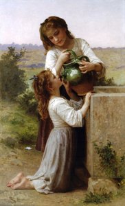 A La Fontaine — William-adolphe Bouguereau, Academic Realism