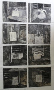 Object In Space (a Set Of 8 Drawings) — Kajal Majhi, Abstract Expressionism