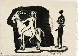 Study For Man, Woman And Nanny Goat — Iberê Camargo