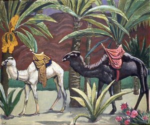 Chameaux Dans L'oasis — André Sureda