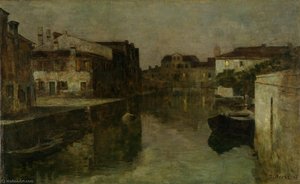 Italiano Venezia Che Dorme — Bartolomeo Bezzi, Impressionism