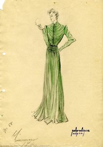 Sketch, Evening Gown — Pedro Pablo Rodriguez